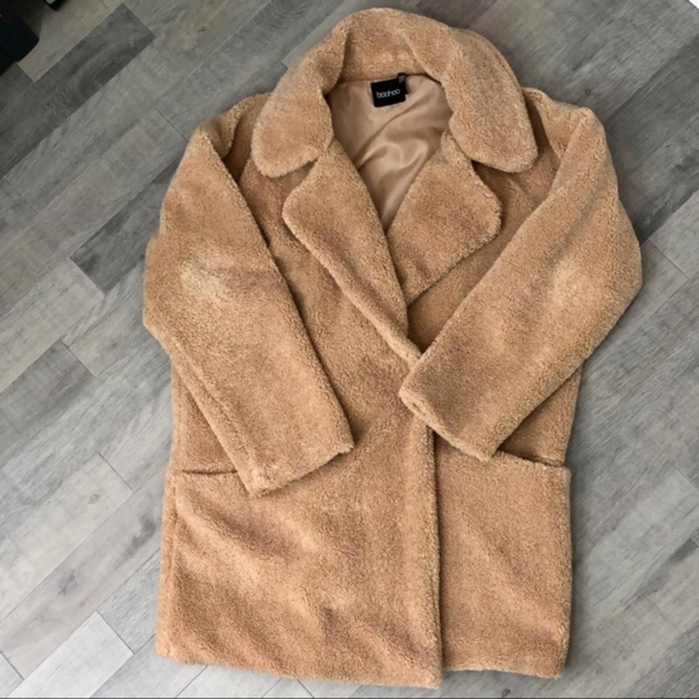 trendy blazer style‎ Teddy Bear Coat  Size L
